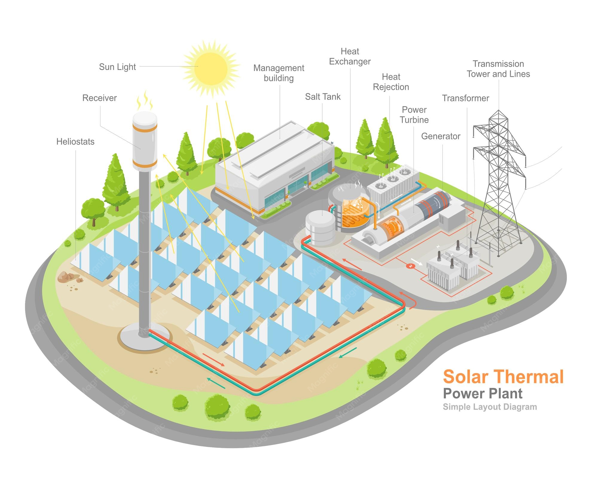 Figure 1: System Model, Architecture & Empirical Results for Solar Power Plant Layout Project