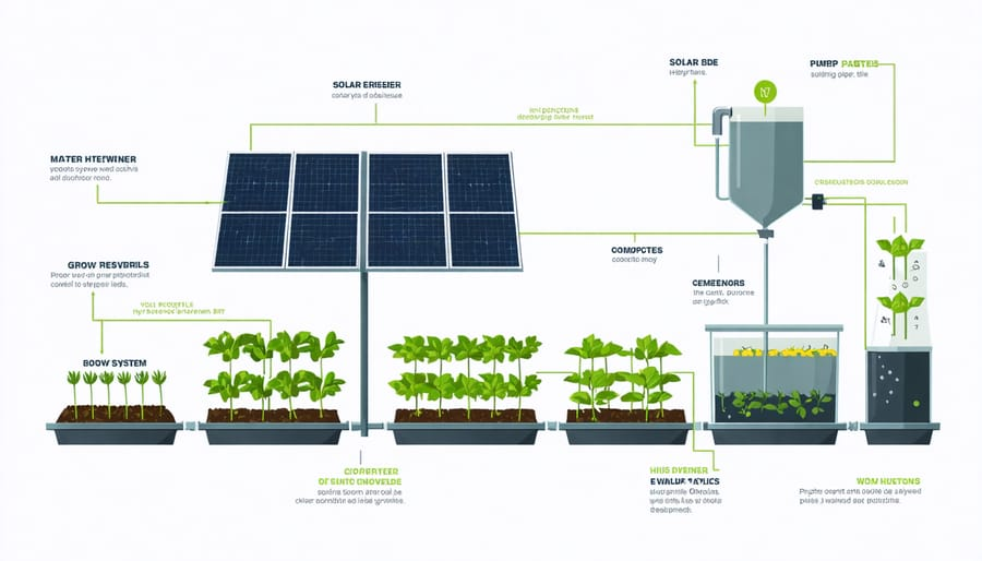 Figure 1: System Model, Architecture & Empirical Results for Solar Powered Hydroponics System Project