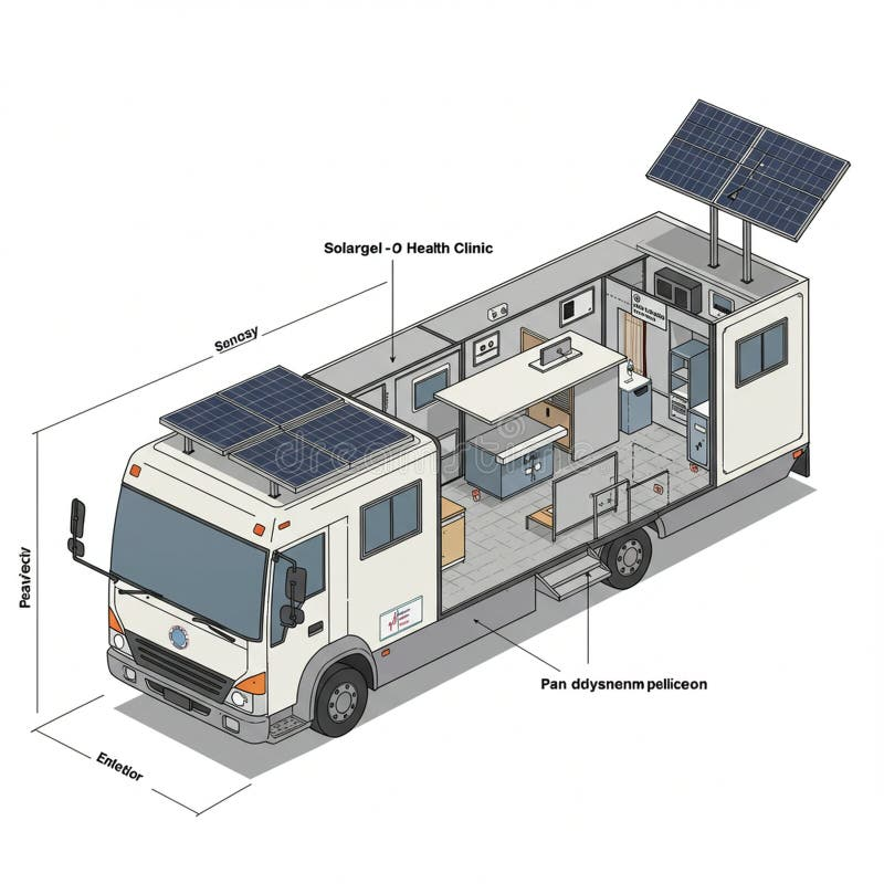Figure 1: System Model, Architecture & Empirical Results for Solar Powered Mobile Dental Clinic Vehicle