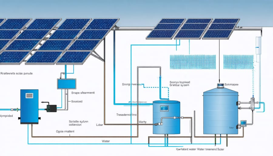 Figure 1: System Model, Architecture & Empirical Results for Solar Powered Sewage Water Treatment System