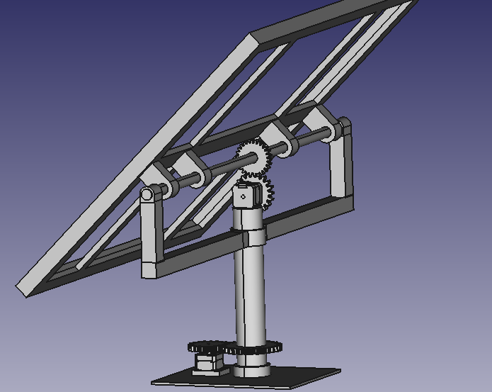Figure 1: System Model, Architecture & Empirical Results for Solidworks Design Of Dual Axis Solar Tracker