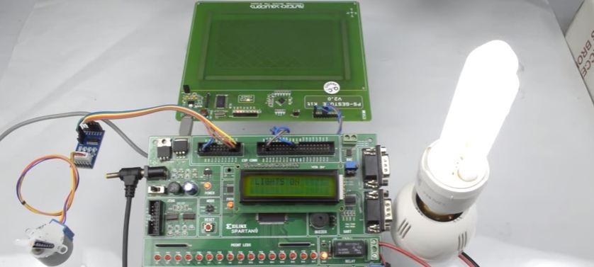 AMD Vivado simulation waveform screen for Home Automation Controller on FPGA