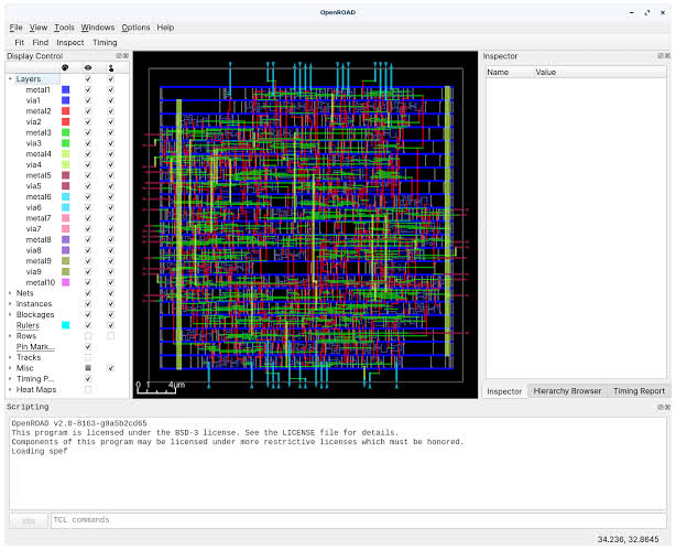 AMD Vivado simulation waveform screen for Open-Source EDA Tools VLSI Project